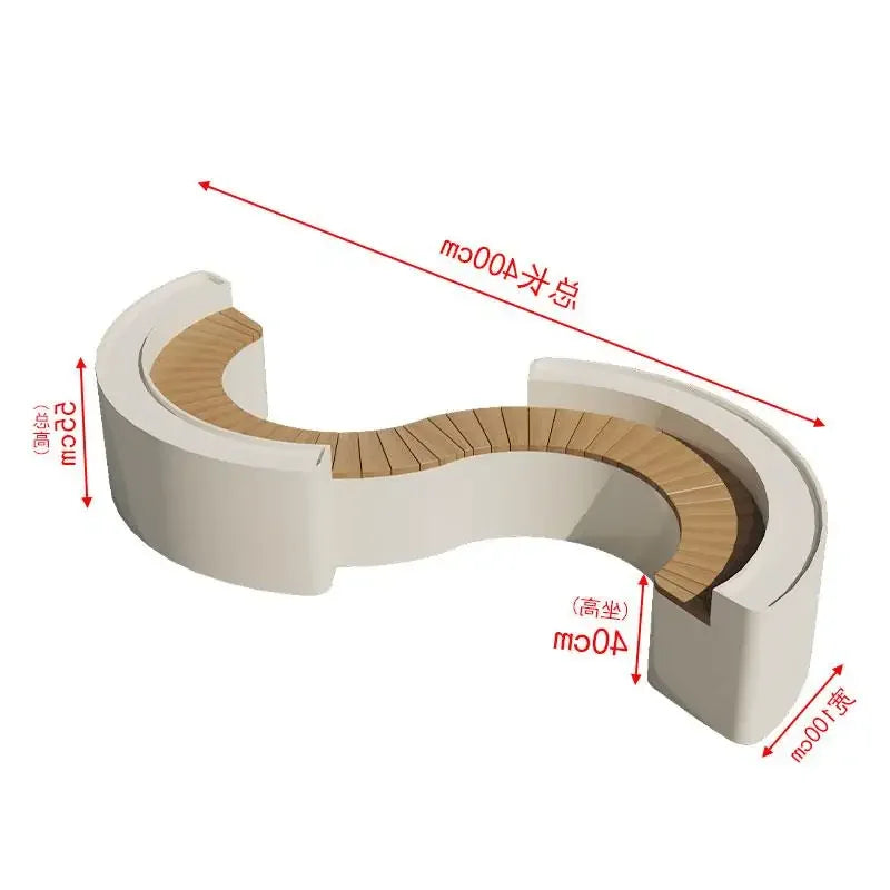 outdoor flower box card seat combination special-shaped stainless steel planting box fence partition restaurant milk