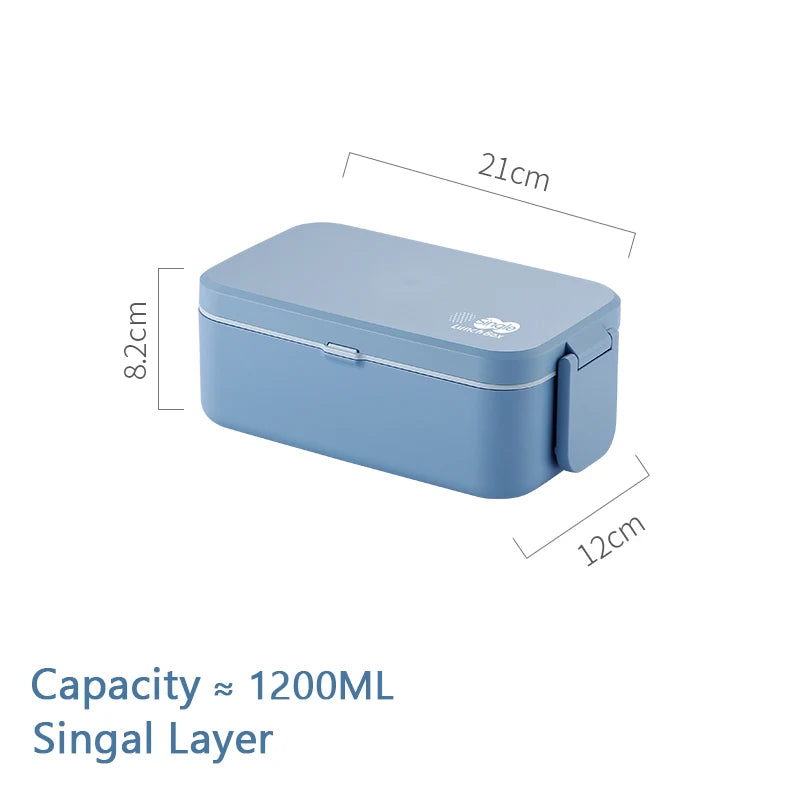 Picnic Lunch Box Bamboo Fiber 3in1 Double Layer Microwavable Bento Box Food Storage Containers school Child Lunch Boxes for Kids