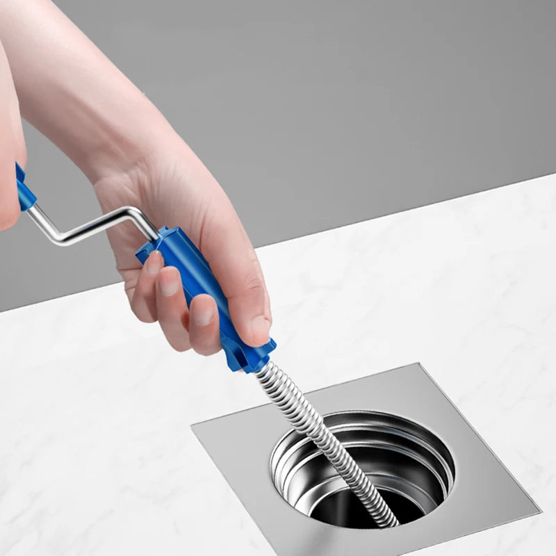 Household hand Sewer Pipe Unblocker Spring Pipe Dredging Tool Kitchen Bathroom Sink Drain Clog Remover Anti Clogging Cleaning