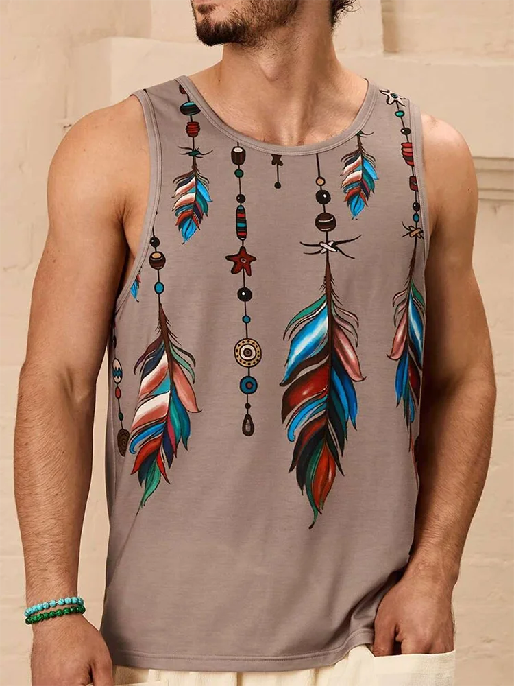 Summer Exercise Fitness Men's Tank Top Daily Street Men's Fashion Tank Top Outdoor Sports Loose Comfortable Men's Sleeveless Tee
