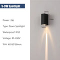 6W 10W 20W Outdoor LED Wall Lights Up and Down Narrow Beam COB Aluminium Wall Sconces Porch Light Garden Waterproof Spotlight