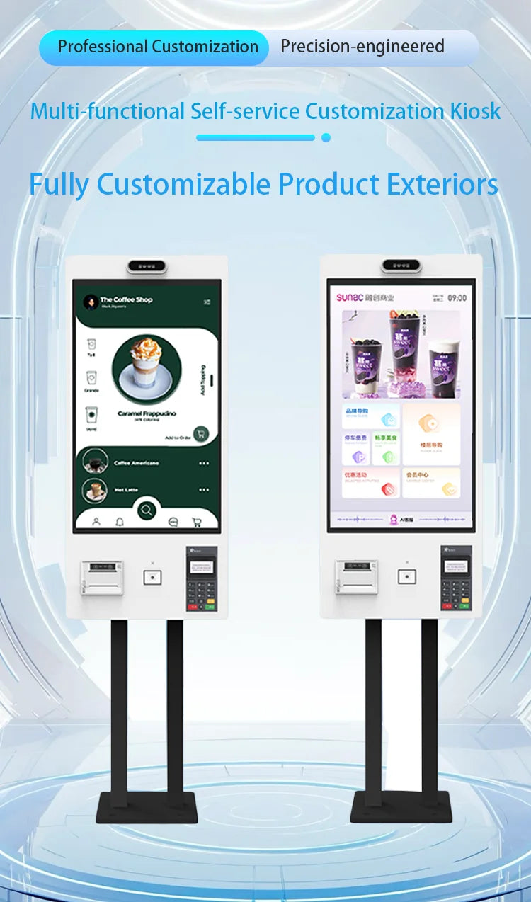 Restaurants POS Terminal Ordering Kiosk Smart Digital Kiosk Machine Service Payment Self-service Kiosk
