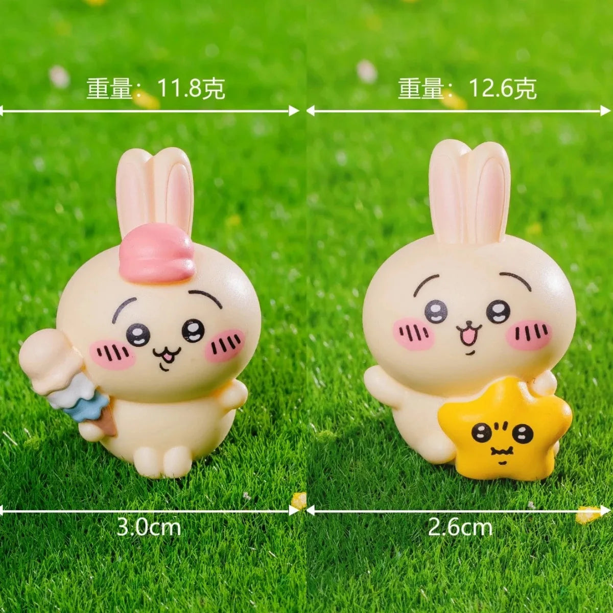 Cute Momonga Hachiware Mini figurine cute cartoon Chiikawa Usagi in-vehicle ornament desktop trinket gifts for girls