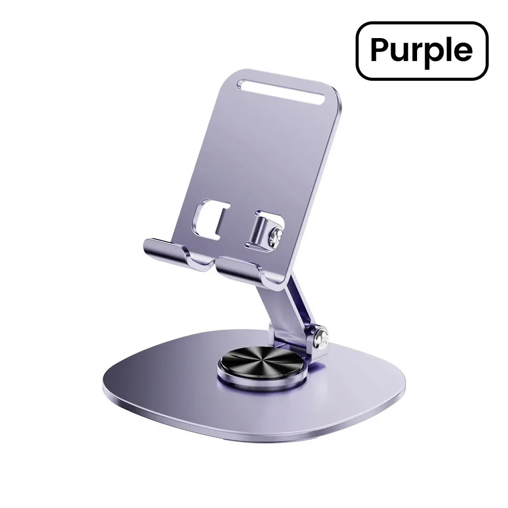 Olaf Universal 360 Rotation Mobile Phone Holder Metal Foldable Bracket Phone Holder Desk Stand For Mobile Phone Tablet Holder