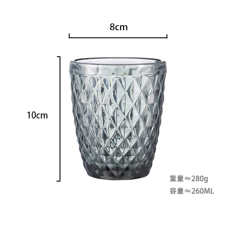 260 ml Water Glass for Juice Beer Tea Milk Wine Drinking Drinkware for Cold Drink Glasses Family and Friends Party