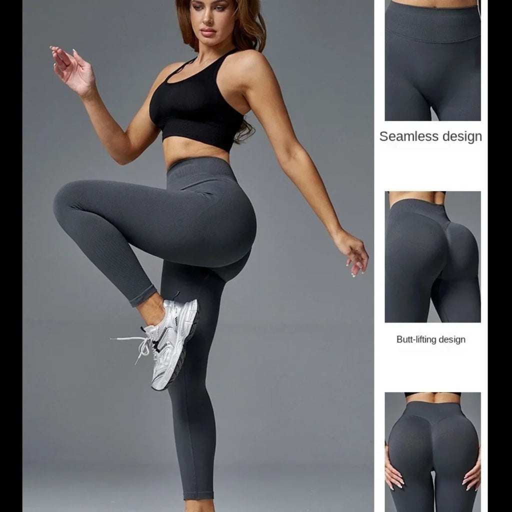 1DF-0LO 1YNE-0GO Women Impact Yoga Leggings, Seamless Butt Lifting Athletic Pants for Gym Running Training