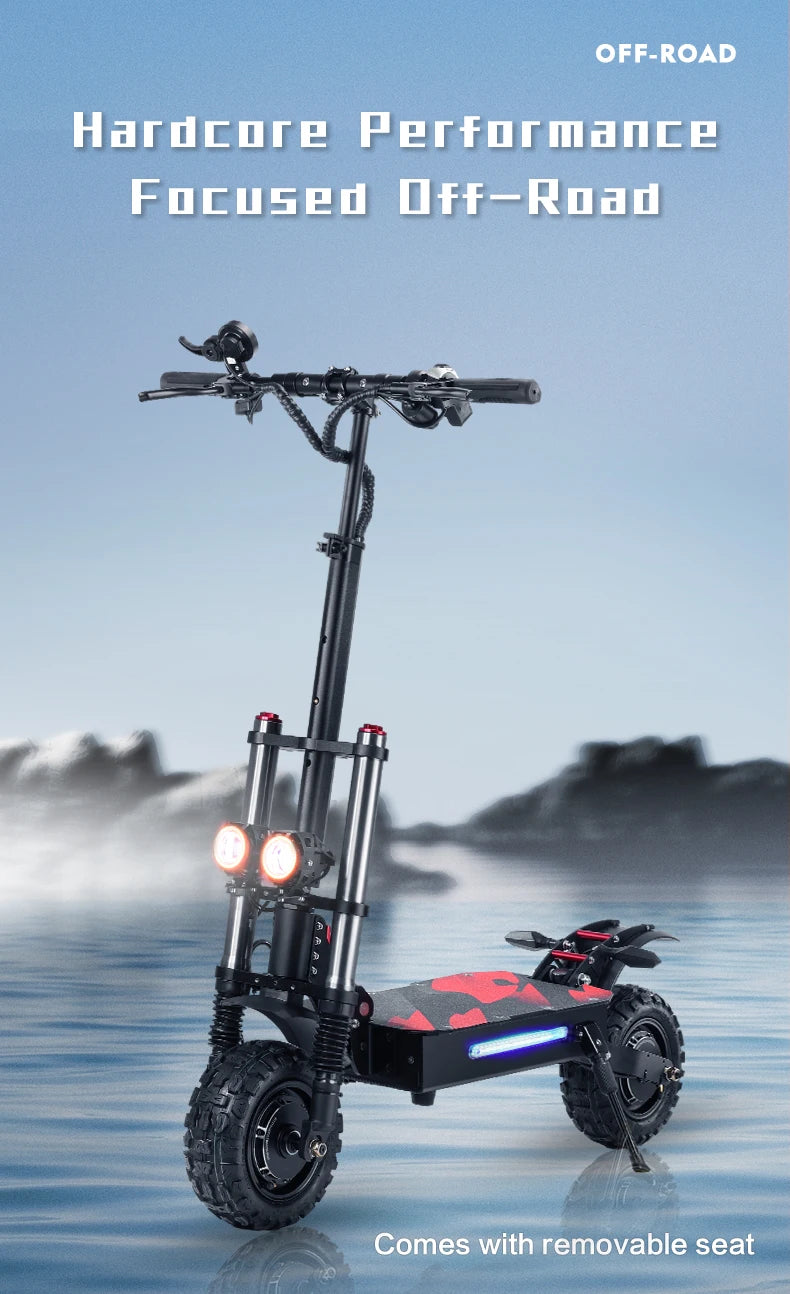 Updated S3-11 100-120KM Range Foldable Electric Scooters Adult 6000w 40AH dualtron elektroroller 11 inch Offroad Tire e scooter