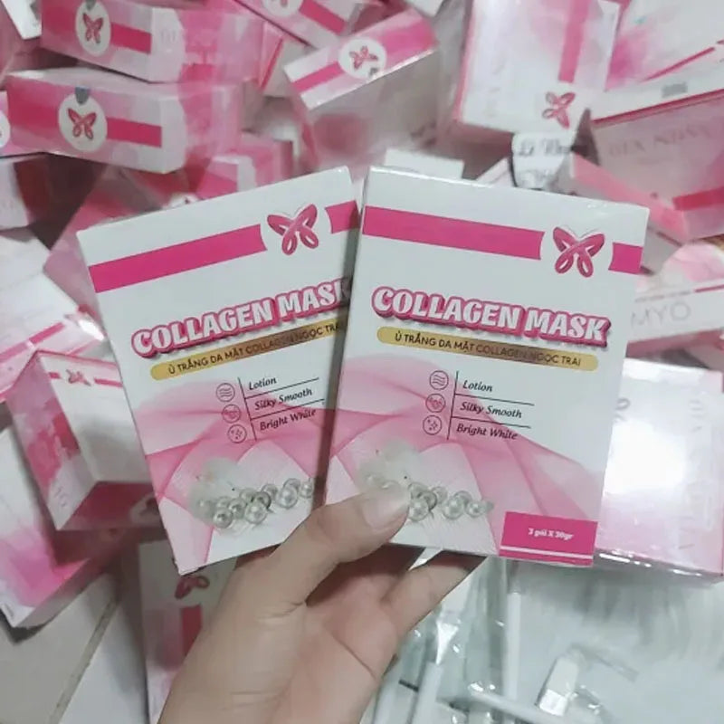 COLLAGEN MASK 3 Packs White Skin Smooth Remove Dull Skin Blemishes Brightening Moisturizing And Smooth Skin