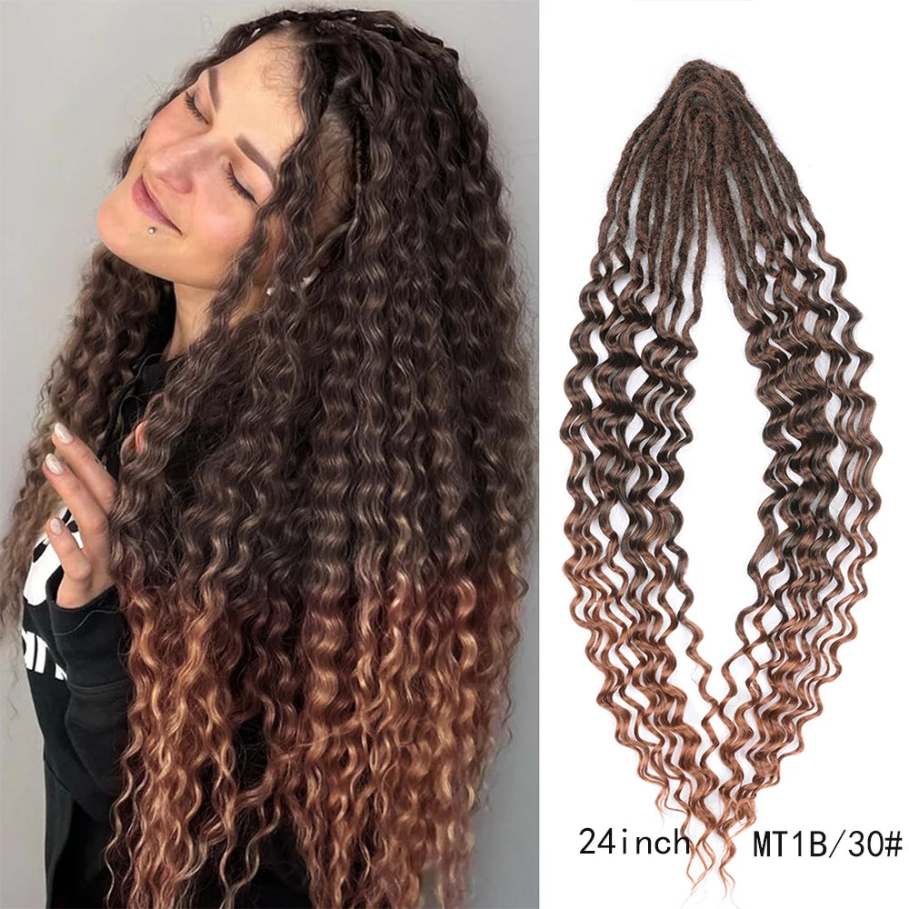 Dreadlock Extensions Handmade Crochet Hair Synthetic 24 36 Inches Dread Extension Crochet Braids For Women Dreadlocks Hair