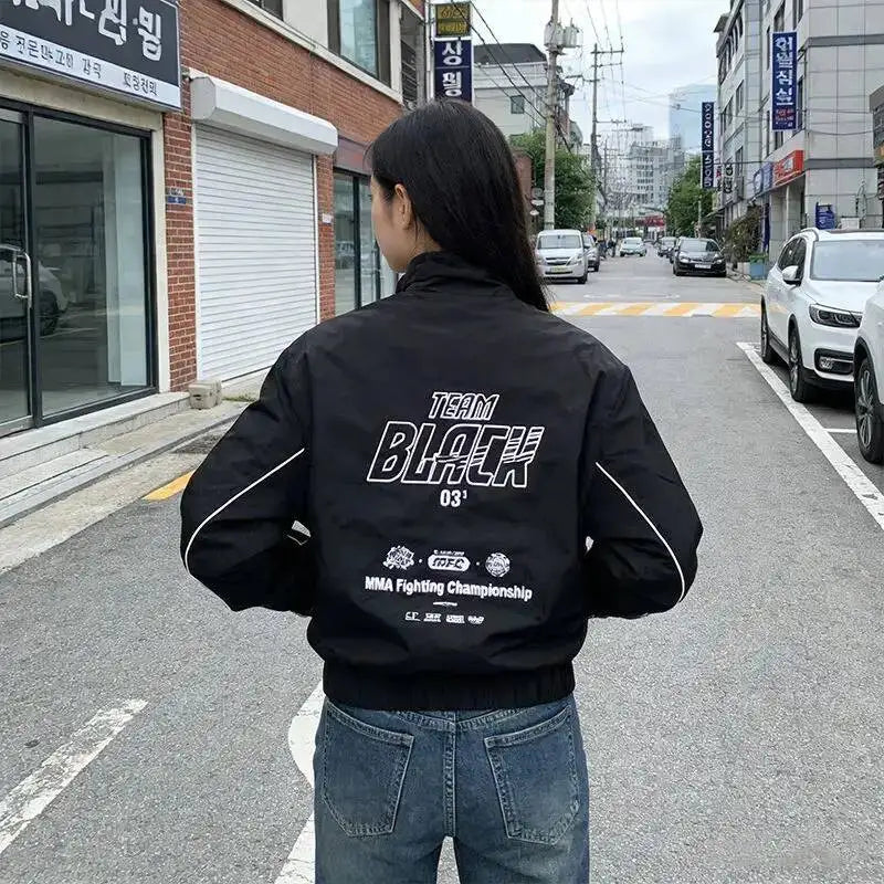 Korean Manhwa Jinx Team Black Windbreaker Jacket Men Women Sports Coat Loose Track Activewear Joo Jaekyung Cosplay Y2K Clothes