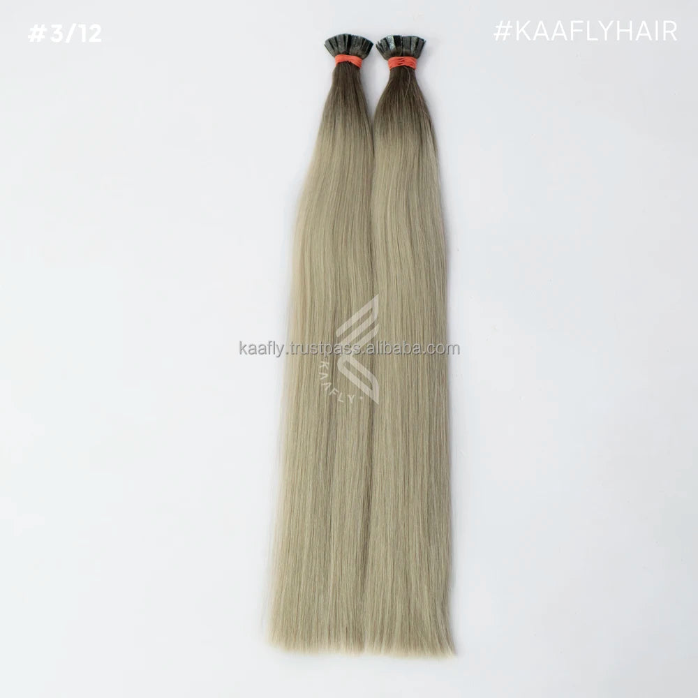 European Virgin Hair 28 Inch Ombre Flat Tip Dyed Hair Extensions