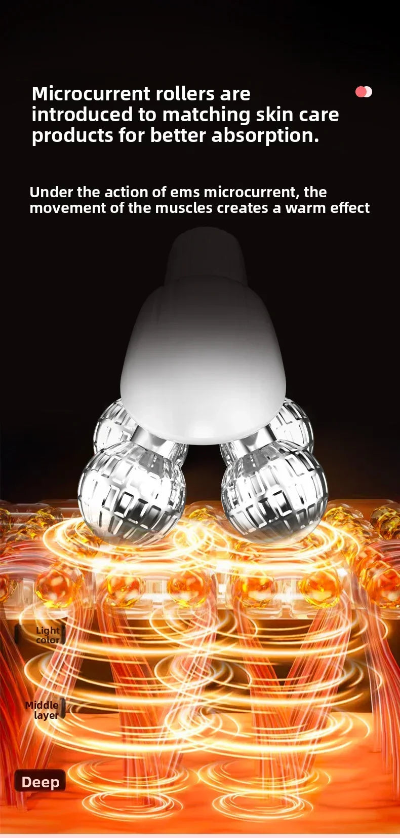 Roller Face-Slimming Artifact V-Face Beauty Facial Massager For Firming And Lifting The Face