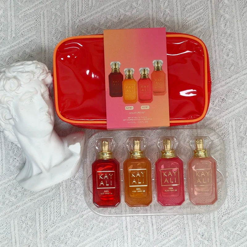 KAYALI 4*10ml Perfume Gift Set Unisex Eau De Parfum Long Lasting Fruity Floral Sweet Luxury Mini Fragrance Collection Scents