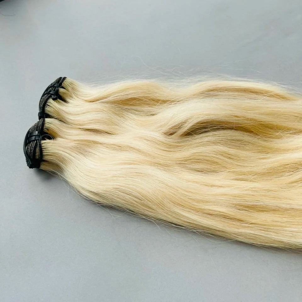 Wholesale Vietnamese 613 Blonde Natural Wavy Human Hair Double Drawn Thick Ends Bundles Raw Extensions All Colors Suitable