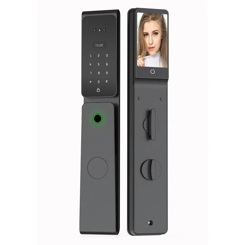 EGFirtor TUYA  APP Remote Control IC Card Electronic Smart Door Lock Waterproof  3D Face Password Fingerprint Keys Unlock Way