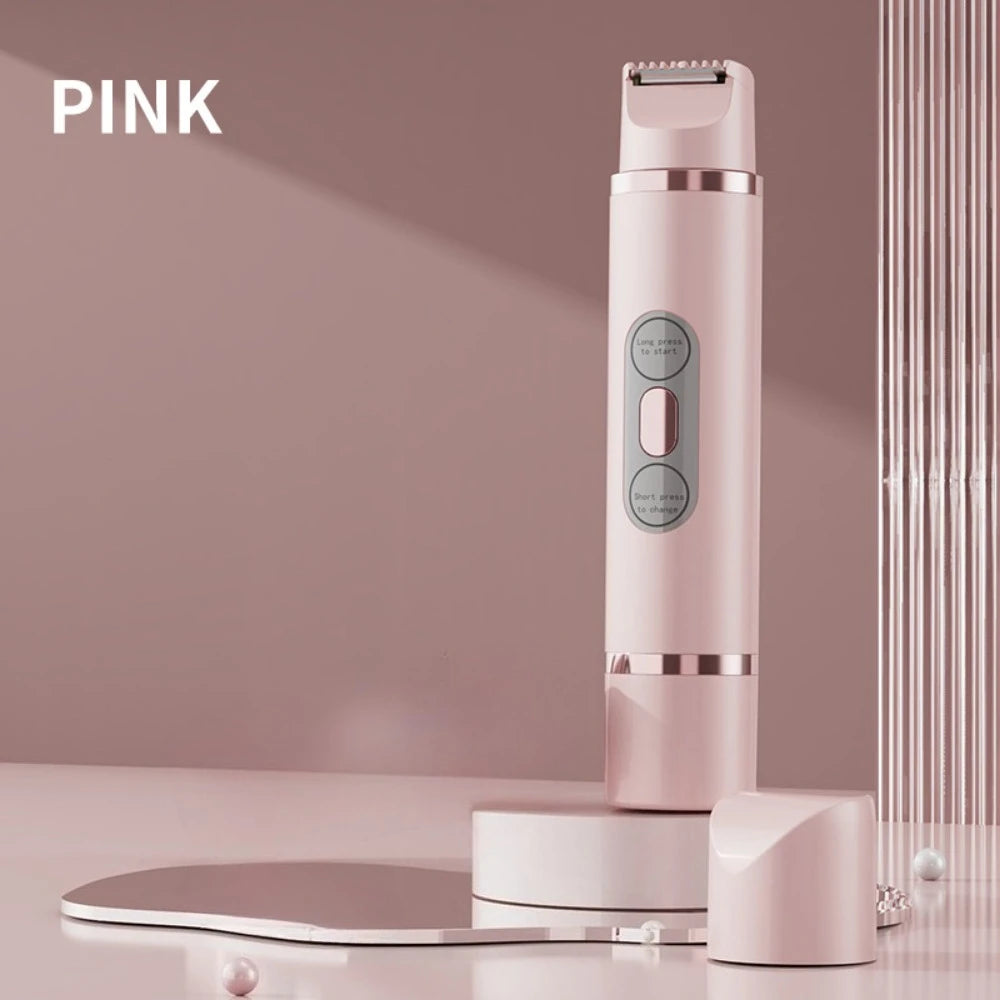 Dual-Head Two-In-One Electric Epilator for Women, Suitable for Private Areas and Full Body, Bikini Care, Wet and Dry Use