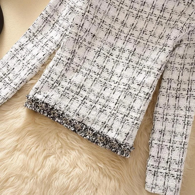 Women's Jacket Women's Jackets Spring new Trendy Ladies Short Joker Temperament Small Fragrant Tweed Coat Tweed Coat Cardigan