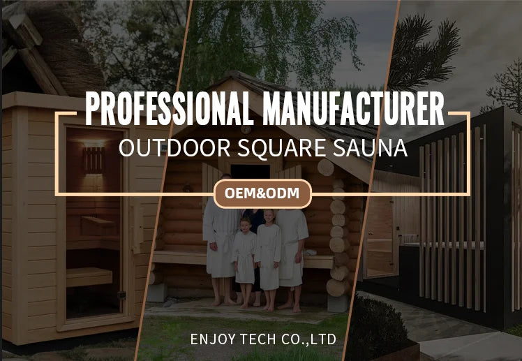 Modern simple outdoor cedar cube sauna easy installation automatic control furnace 4-6 people computer control panel