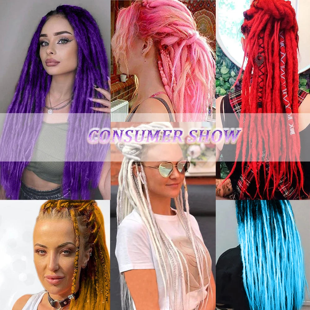 Dreadlock Extensions 26" Synthetic Dreads Crochet Reggae Dreadlocks Green 1pack/3packs/6packs