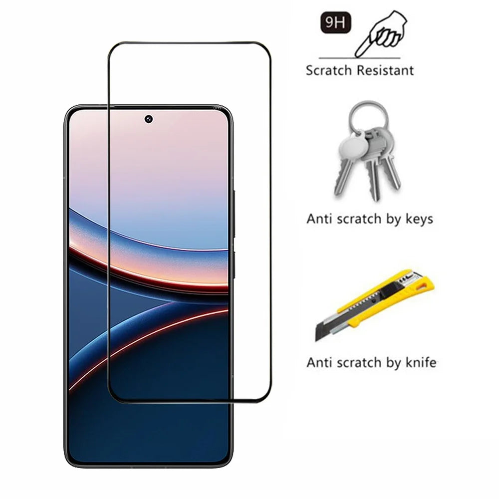 Tempered Glass For Poco F8 F7 Ultra X7 X6 F6 Pro 5G Screen Protector PocoX6 Pro Front Glass Poco M6 Pro Cristal Templado Poco X6 Pro Protector Pantalla Poko X5 F5 Pro Phone Protective Film