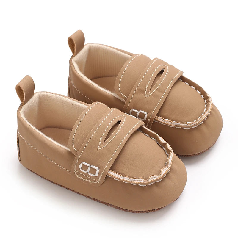 Solid Color Baby Casual Soft Soled Walking Shoes Suitable For 0-1 Year Old Infants And Toddlers Bean Shoes And Forefoot Shoes