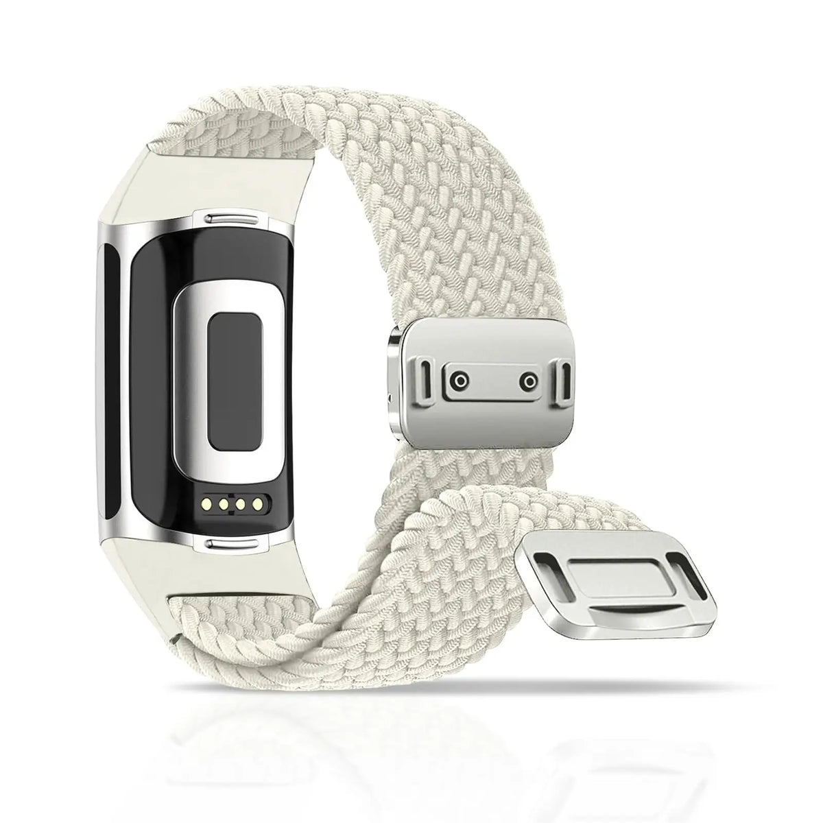Rainbow Color Braided Band With Magnetic Quick Release Buckle Compatible For Fitbit Charge 5 Charge 6 Bands for Women
