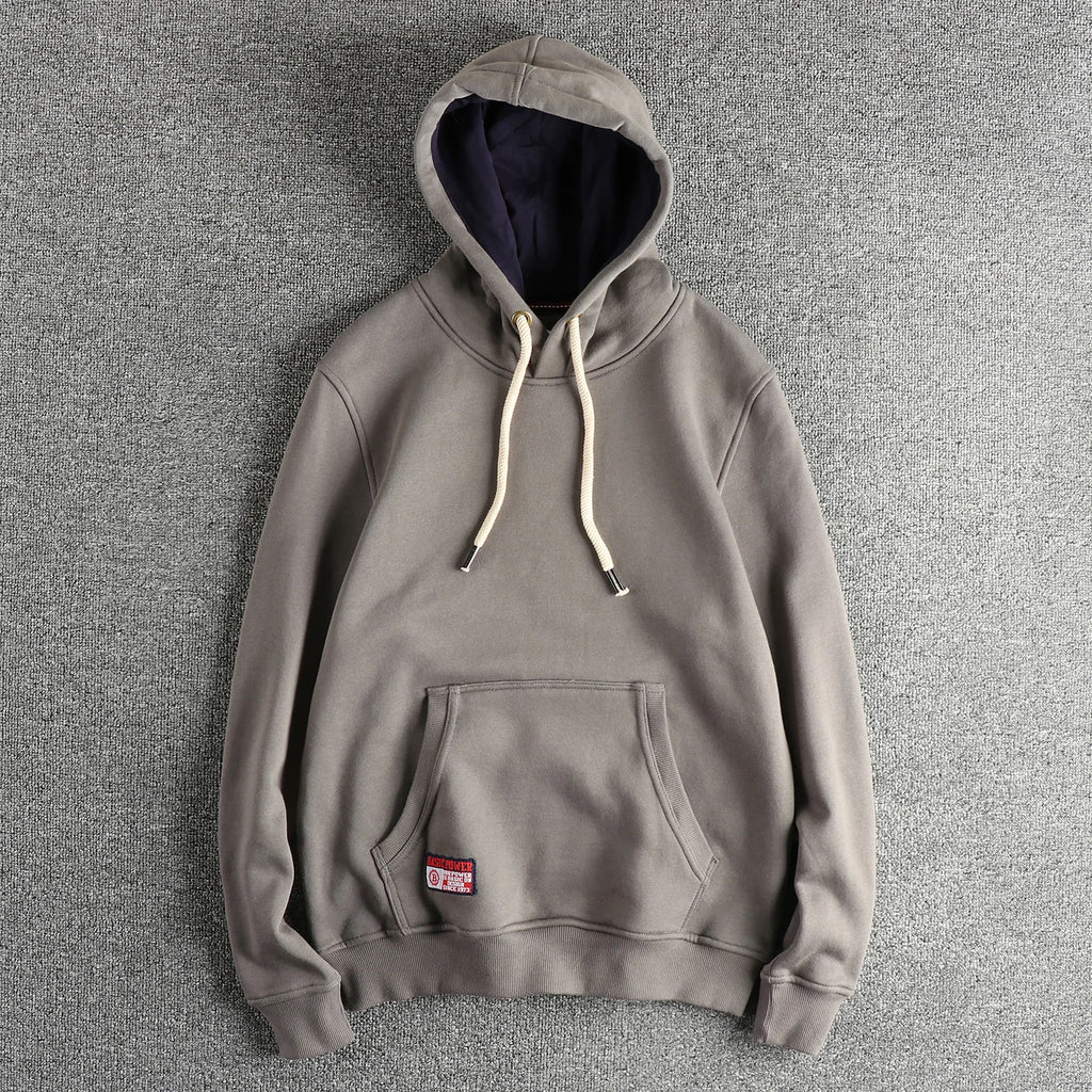 2024 Autumn And Winter New Basic Sweatshirts Men's Soild Color Hoodies High Quality Pullover Fashion Washed Casual Sportwear