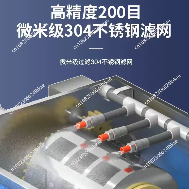 Aquaculture Drum Filter Stainless Steel Micro Screen Pond Water Recirculation Waste Remover Strainer