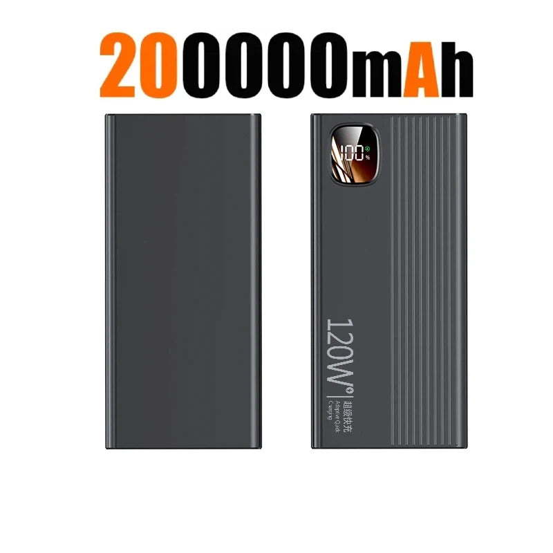500000mAh Power Bank 120W Super Fast Charging Portable Mobile Power Digital Display Ultralarge Capacity External Battery 2026