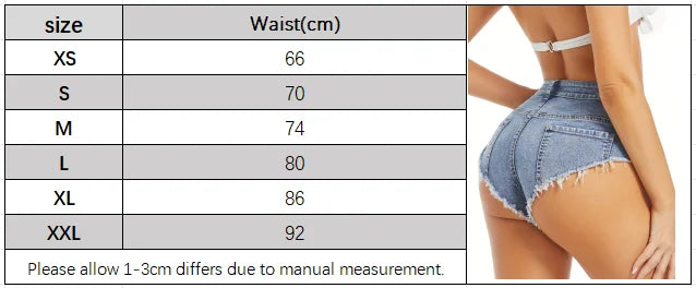 Sexy Hot Girl Denim Shorts Ultra-Short Washed Denim Slimming Pants Casual Streetwear Cool Summer Shorts