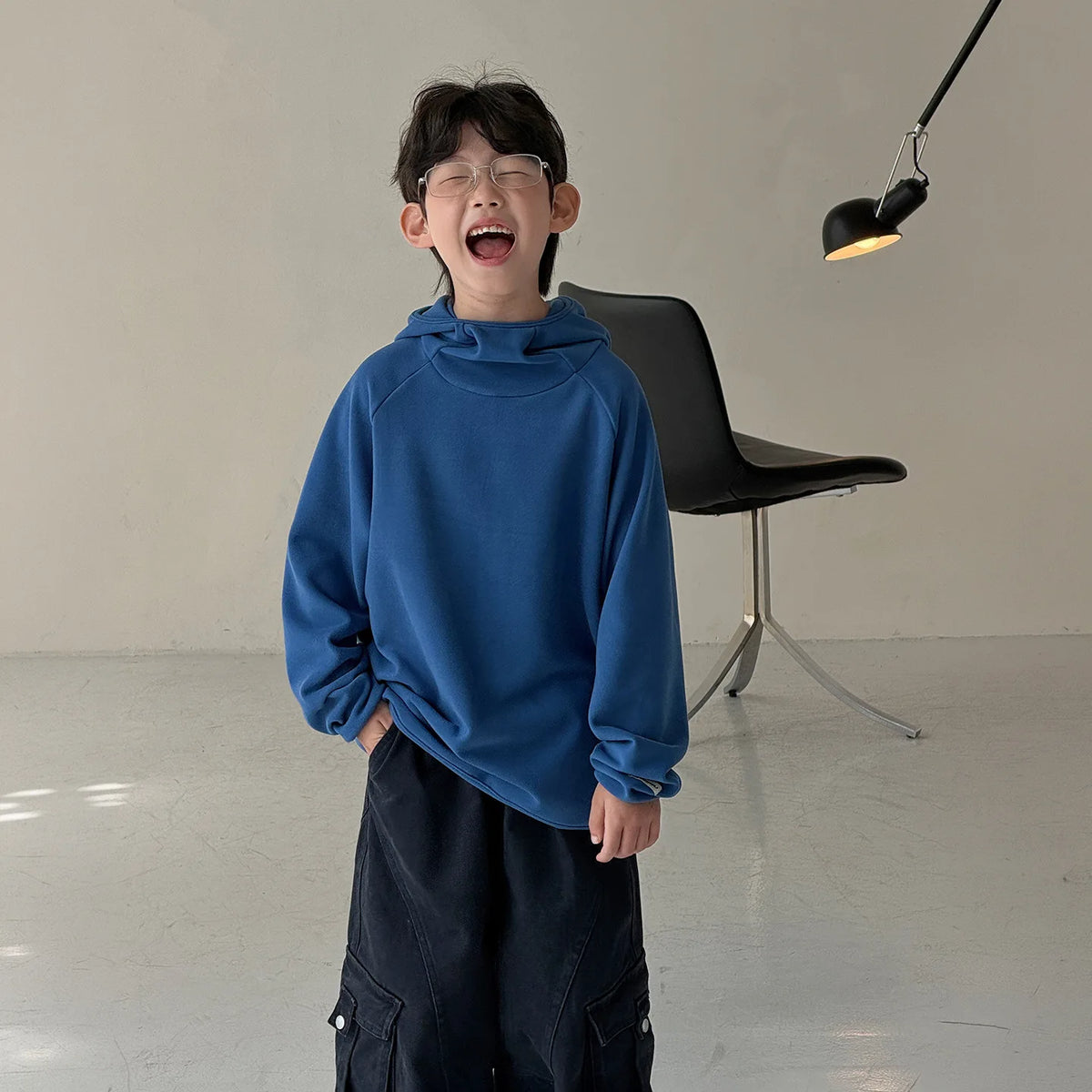 Children Clothing Kids Fashion Casual Warm Versatile Hoodie 2026 Autumn New Boys Korean Style Solid Color Simple Pullover