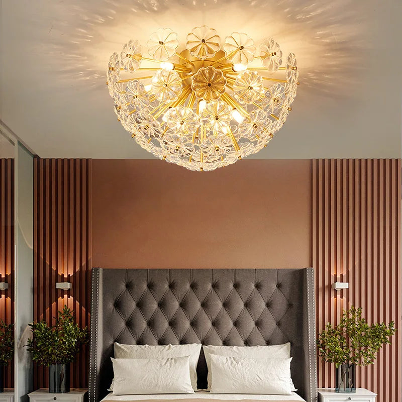 Postmodern Flower ceiling light Luxury scandinavian lamp Bedroom Study Room Living Room Dining Room girls room ceiling lamp