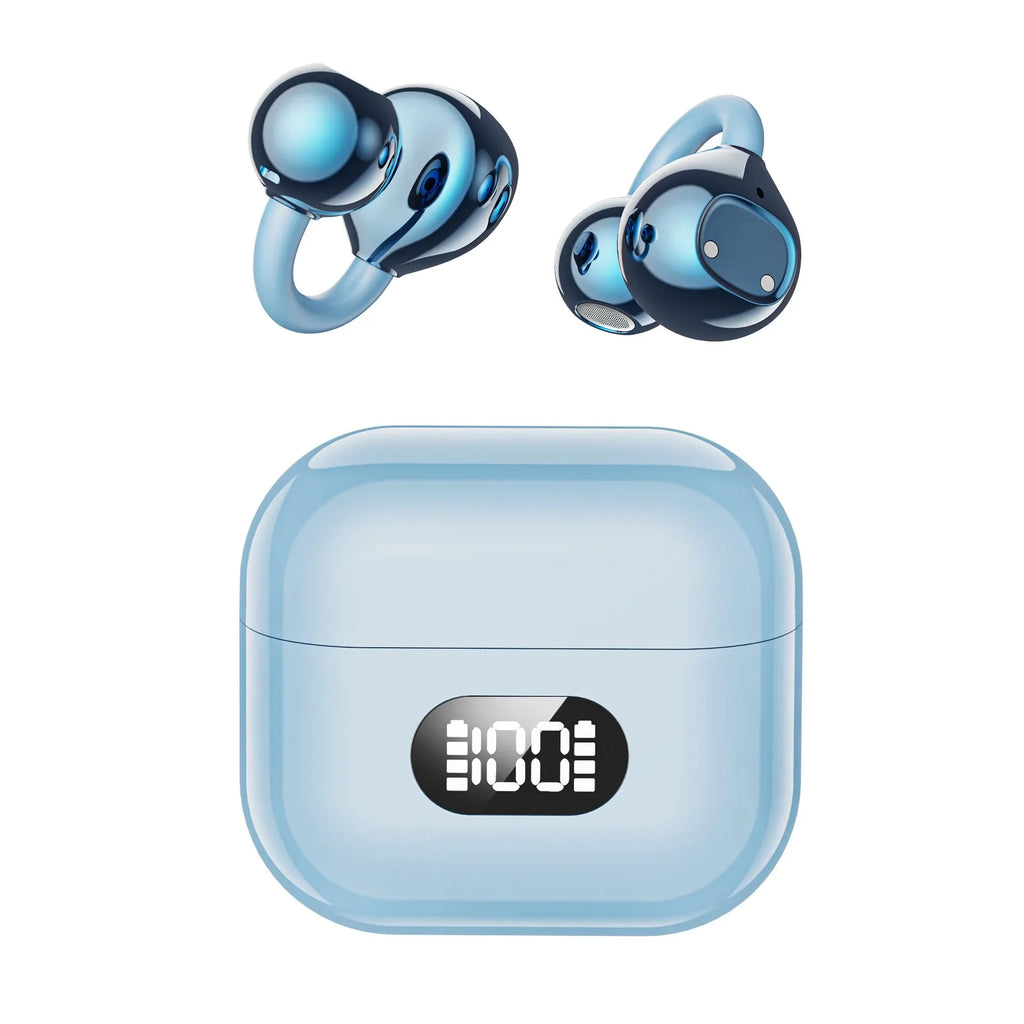 Portable Open Ows Ear Clip Headphones Bluetooth Wireless Earbuds Stereo Sound With Clear Calls Touch Control for Music