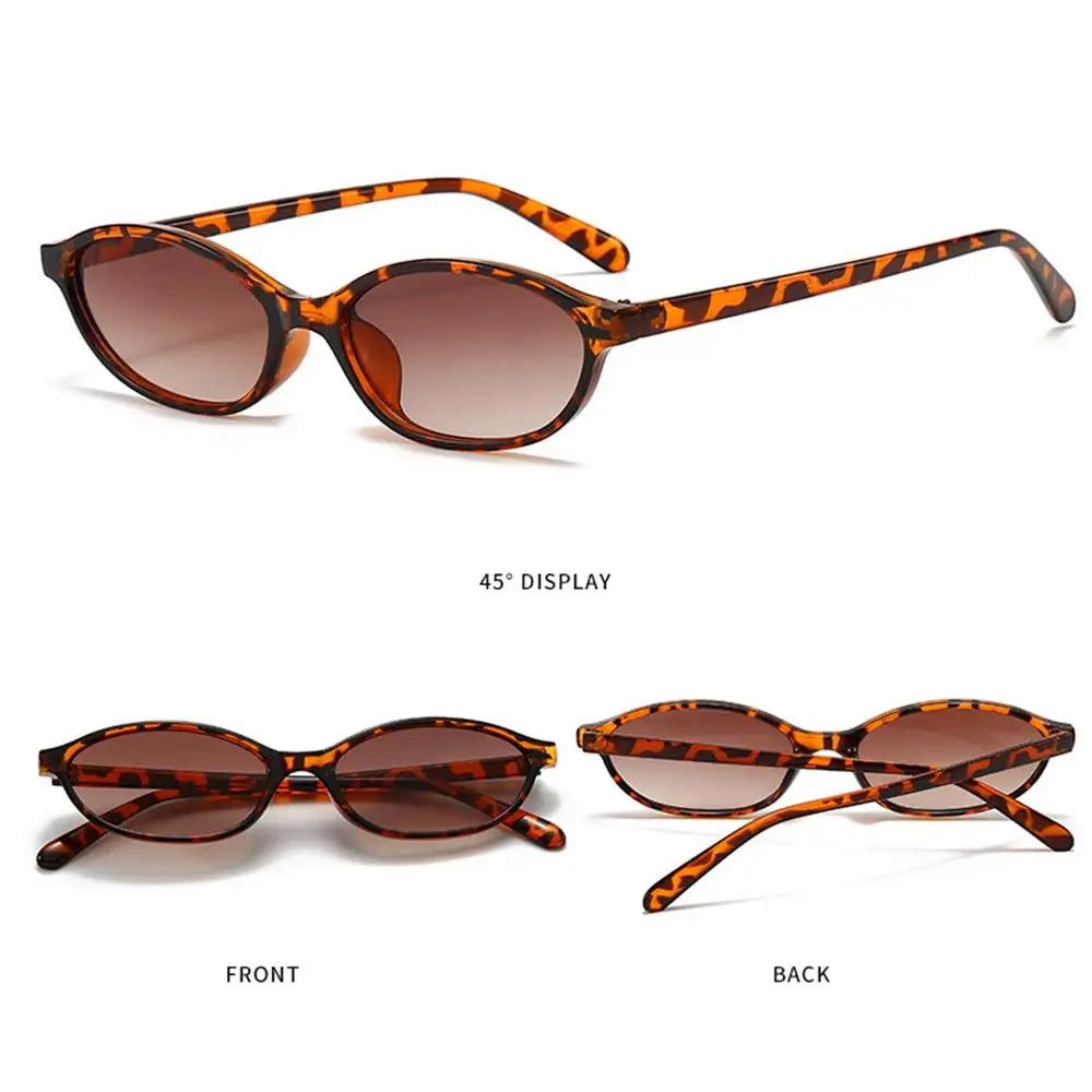 Vintage Cat Eye Oval Sunglasses Lightweight Trendy 90s Sunnies UV protection Sun Glasses for Women & Men