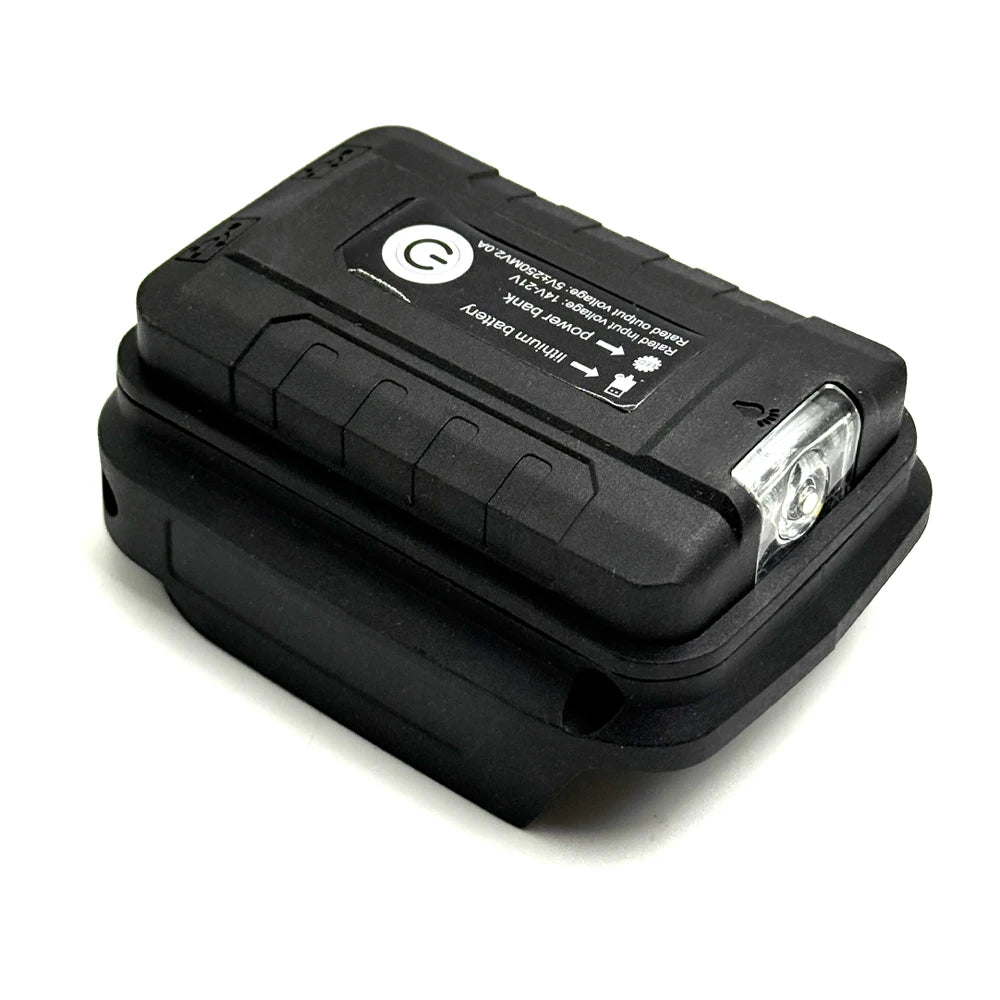 Adapter LED Lights Flashlight USB Mobile Phone Charger For Makita 18V Li-ion Battery BL1830 BL1815 Power Bank
