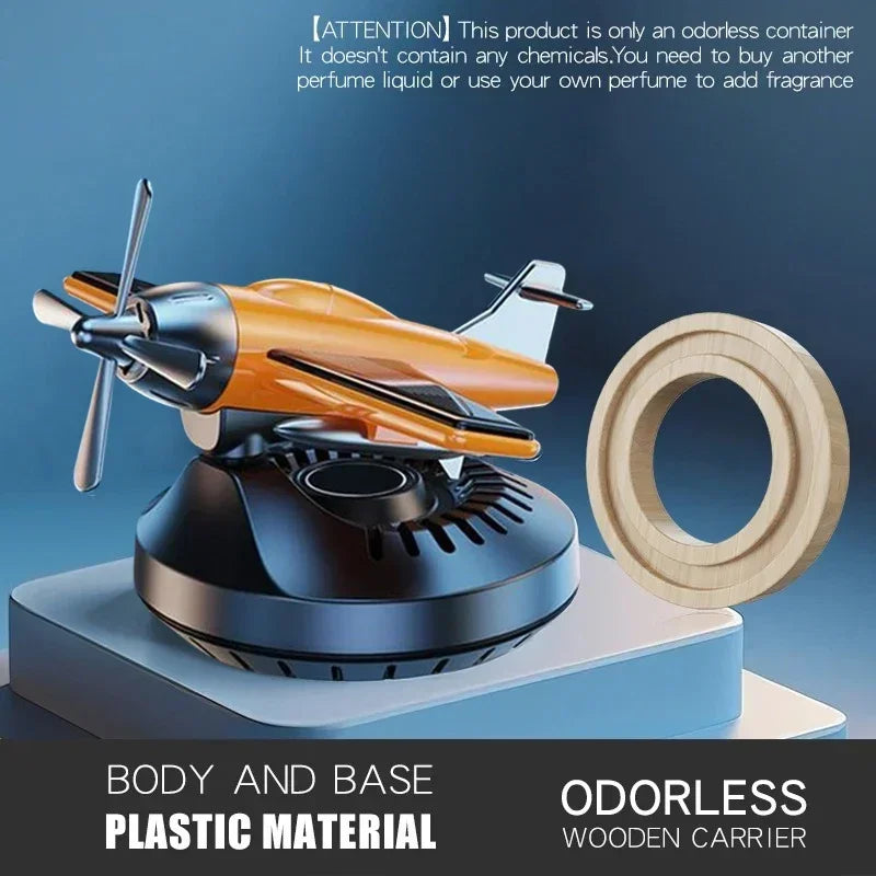 DIY Perfume Odorless car ornaments solar powered rotating helicopter air freshener decoration accessories fragrance diffuser men
