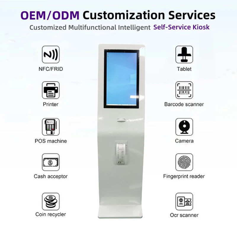 21.5-inch Intelligent Touch Screen Self-service Kiosk, Multifunctional Self-service Ordering And Payment Kiosks