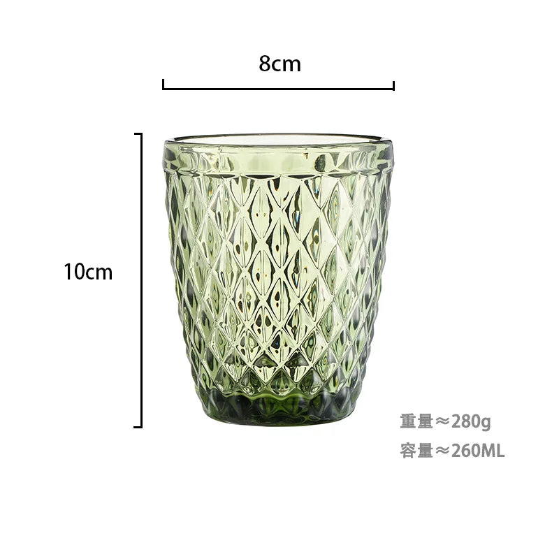 260 ml Water Glass for Juice Beer Tea Milk Wine Drinking Drinkware for Cold Drink Glasses Family and Friends Party