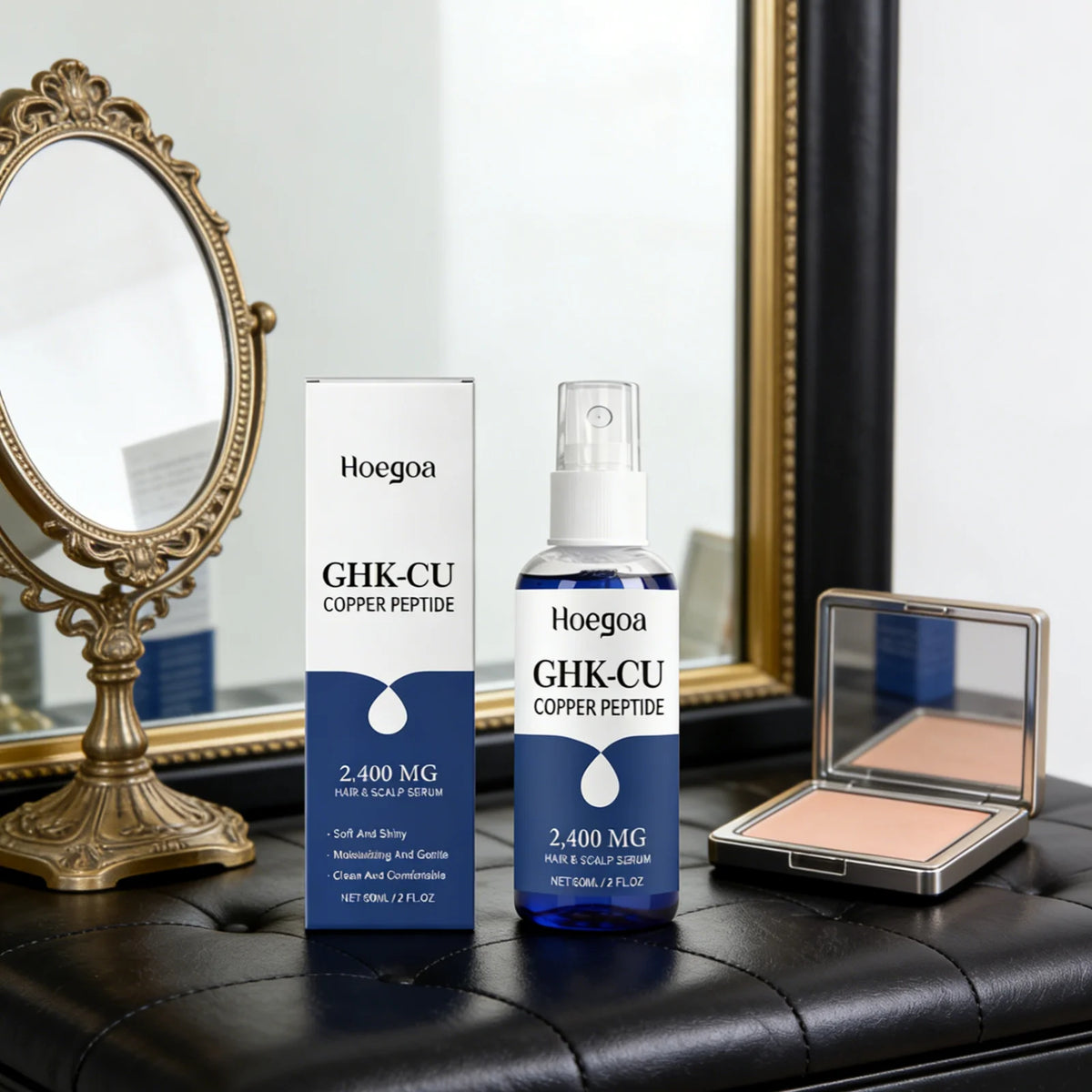 Hoegoa Ghk-Cu Copper Peptide Hair Serum Deep Nourishment Gloss Repair Strengthens Roots Conditions Scalp Lightweight Scalp Serum