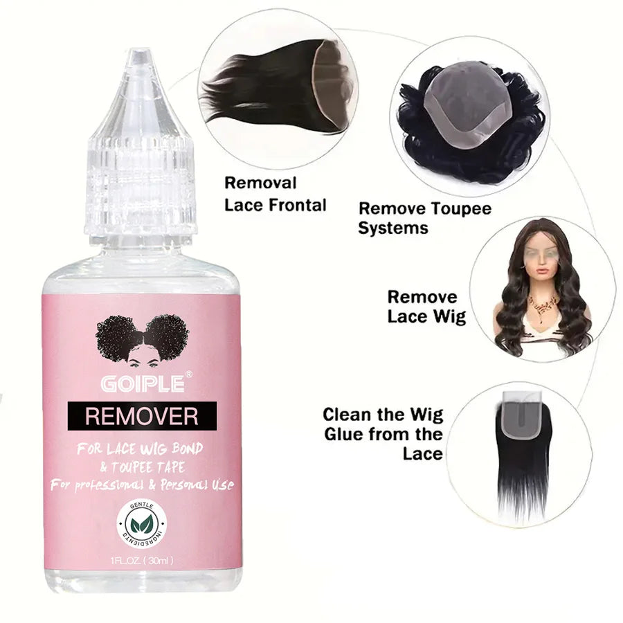 Wig Glue,Waterproof Toupee Adhesive,Remover for Wig Slick Hair Wax Stick Edge Control Wax Elastic Band & Edge Brush & HD Cap Kit