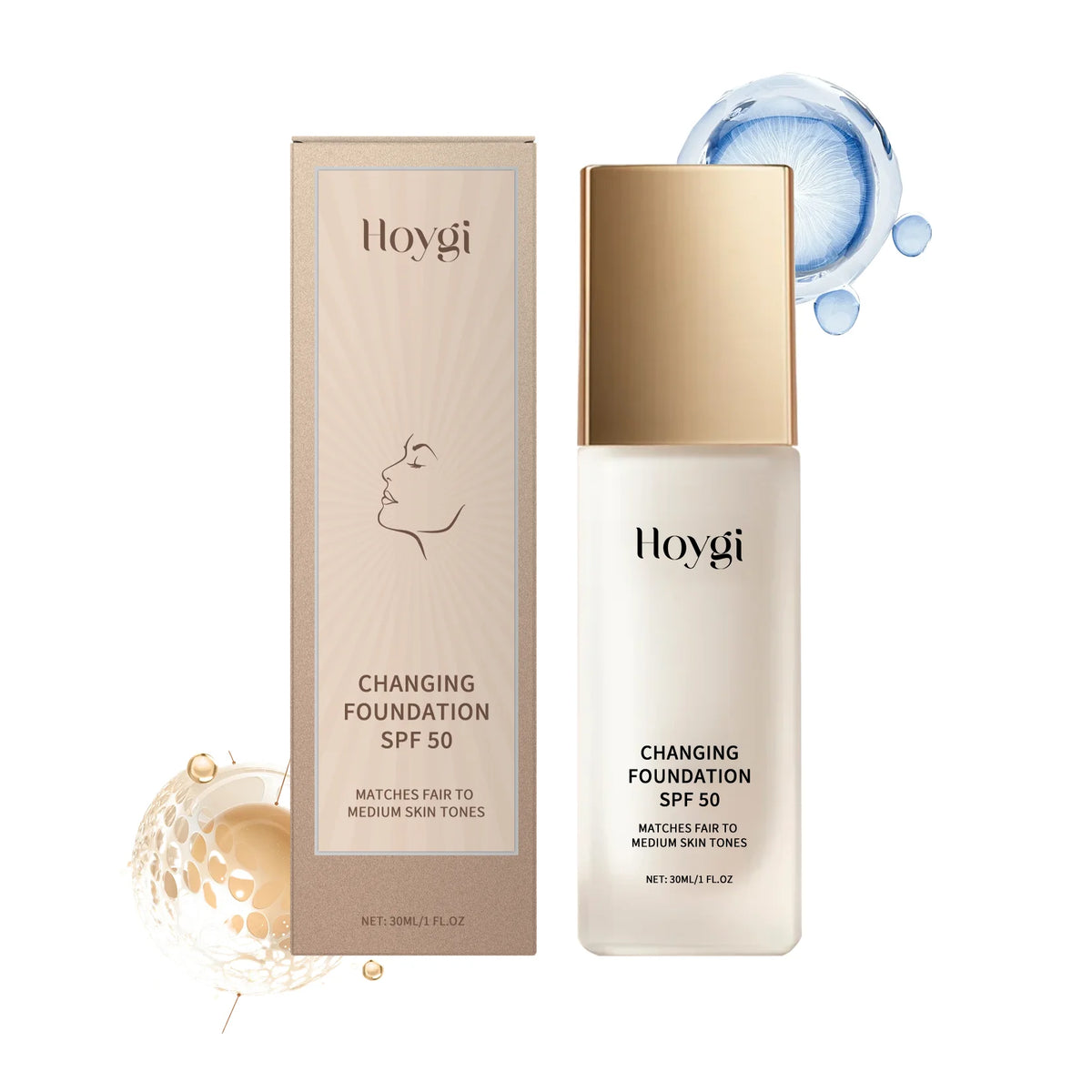 Protective Concealer Foundation Liquid, Lightweight Matte, Gentle, Moisturizing, Bright, Soothing, Skin-Friendly, Suitable for O