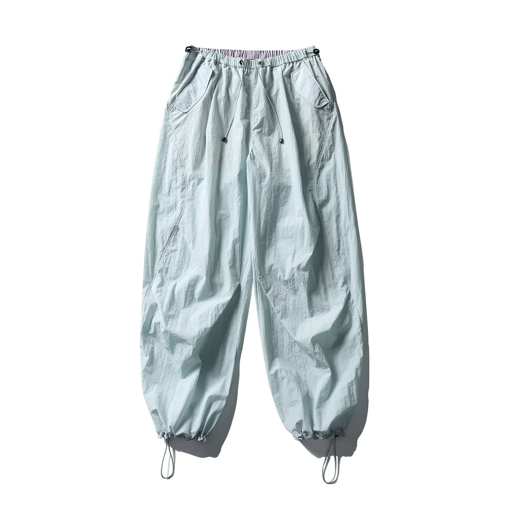 Men Women Outdoor Lightweight Quick Dry Loose Casual Sport Wide Leg Cargo Pant Couple Streetwear Hiking Track Techwear Trousers