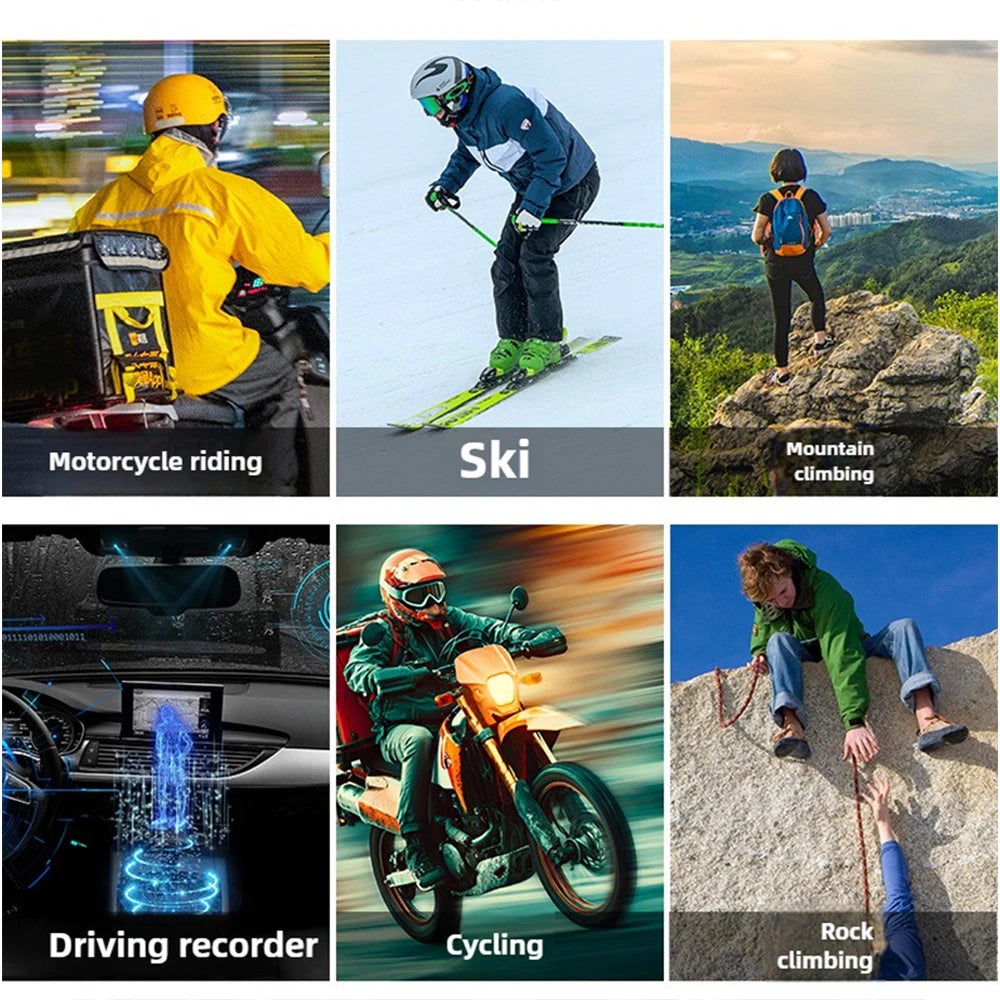 VIRAN MINI V8 Action Cam Ultra HD Bicycle Helmet Camera 145 ° Wide Angle Mini Car Dash Cam Waterproof Video Recorder Sports DV