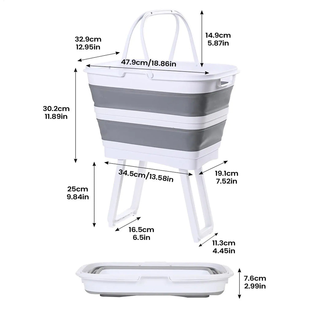 Dirty Clothes Basket 26L Large Foldable Elevated Organizer Clothes Basket Hampers For Bedroom For Home Bathroom Bedroom Kitchen