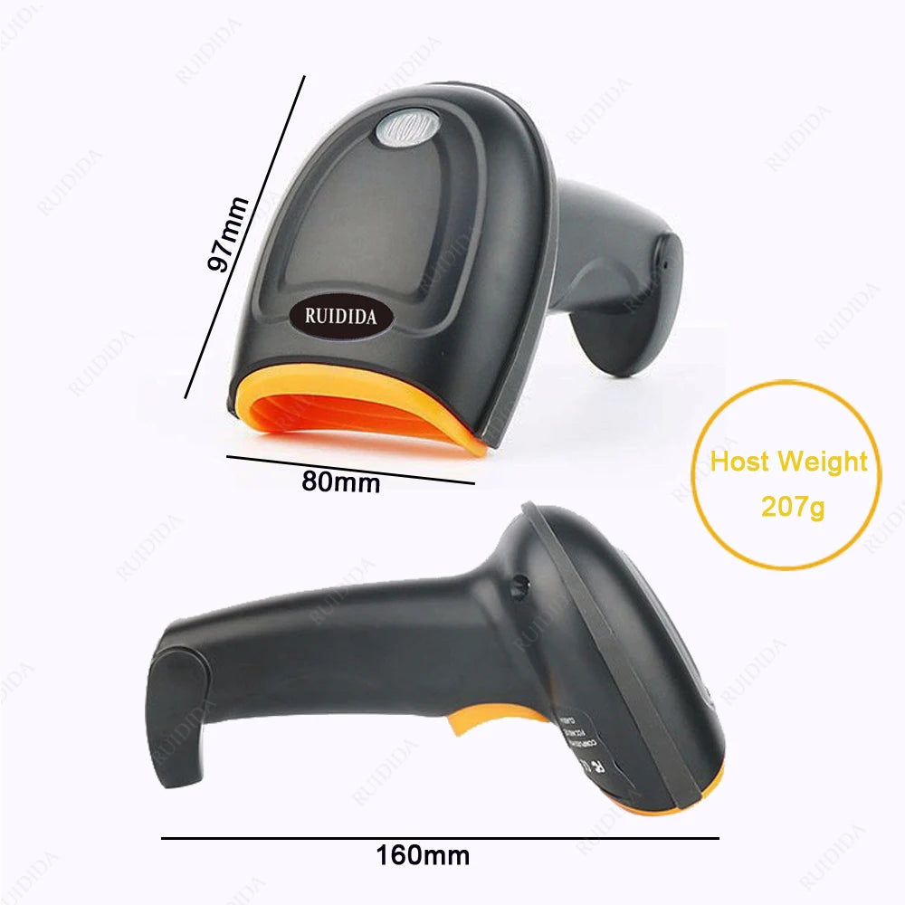 2D Wireless Barcode Scanner Bluetooth 2d Scanner Handheld QR Code Reader qr Wireless Bluetooth Scanner for Supermarket Store