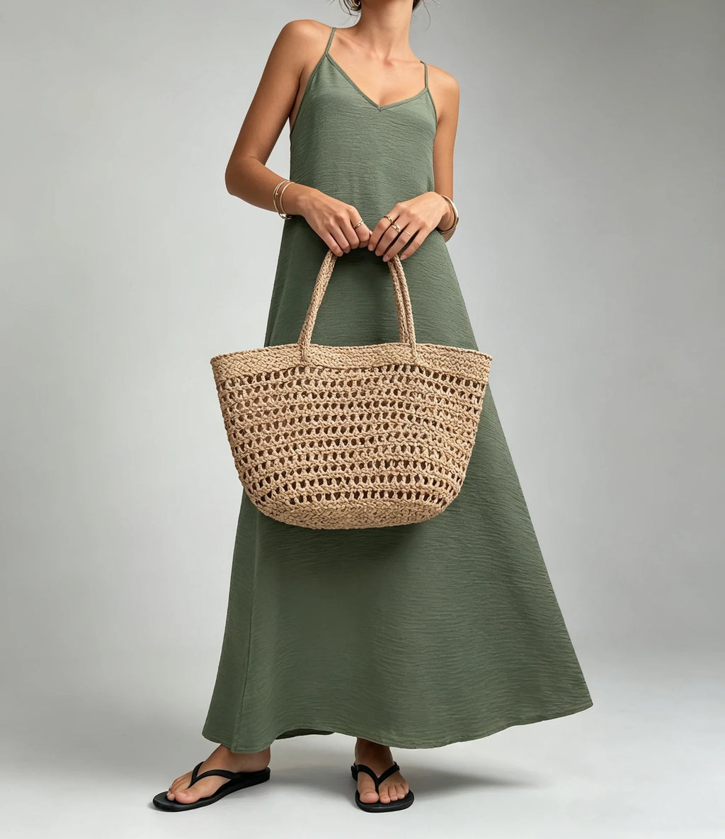 Spaghetti Strap Backless Long Dress for Women