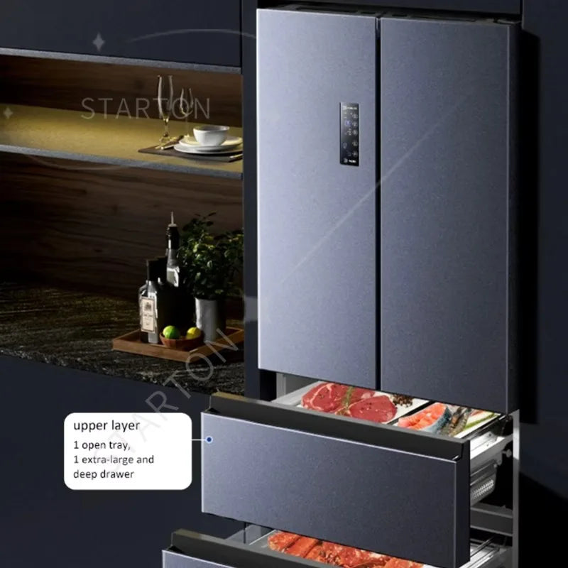 525L French Style Multi-door Four-door First-level Energy Efficiency Inverter Air-cooled Frost-free Household Refrigerator