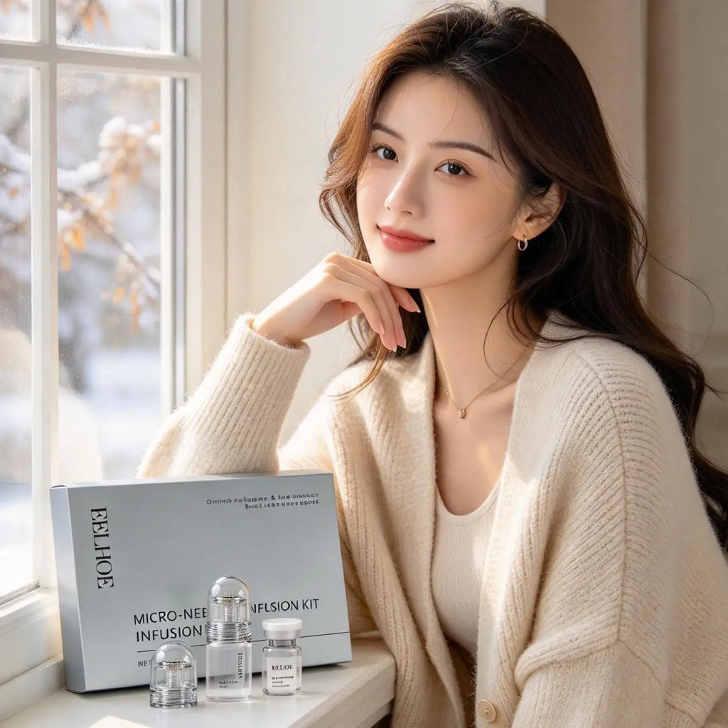 EELHOE Micro Infusion Peptide Serum Anti-Wrinkle Firm Skin Elasticity Enhancement Hydrating Hyaluronic Acid Pore Refining Serum