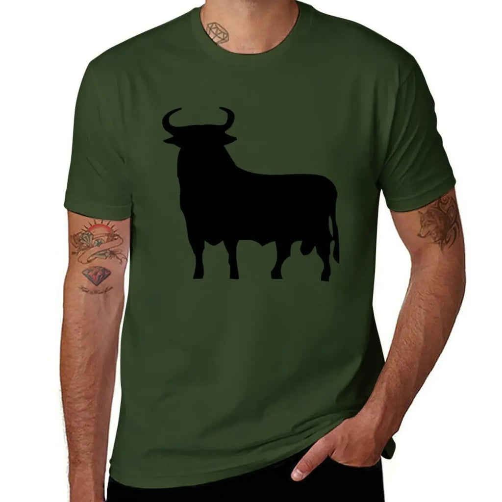 hippie clothes man clothes sweat shirt summer clothes Men's t-shirts New Spanish Bull T-Shirt