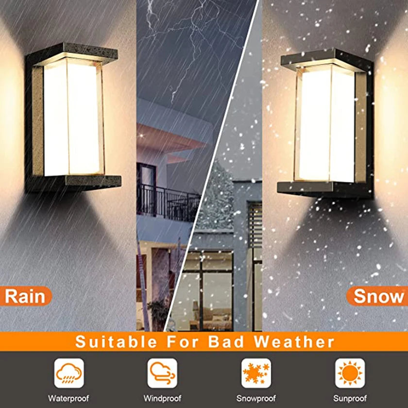Smart WiFi LED Wall Lamp Indoor Outdoor with Alexa Remote Control RGBCW Wall Light for House Porch Front Door